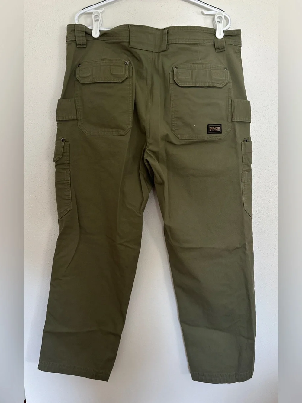 Duluth Trading Co Men’s Relaxed Fit Cargo Pants Green 38x32 Like New NWOT